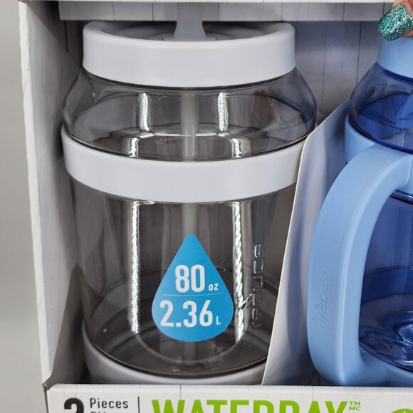 Reduce WaterDay 80oz 2 piece Spill Proof All Day Hydration Mugs NWT - Picture 3 of 7